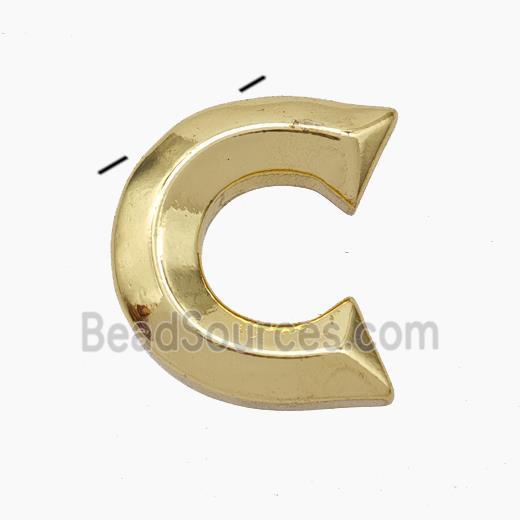 Copper Letter Pendant, Gold Plated