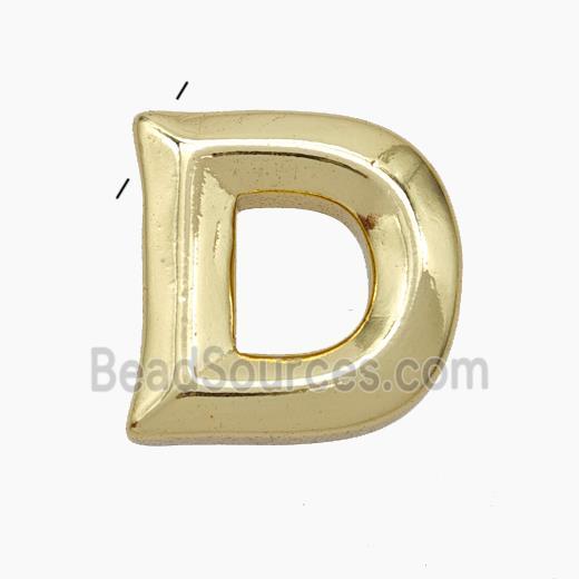 Copper Letter Pendant, Gold Plated