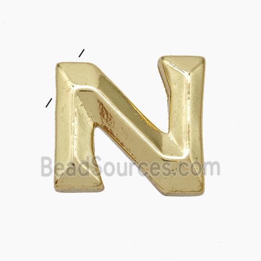 Copper Letter Pendant, Gold Plated