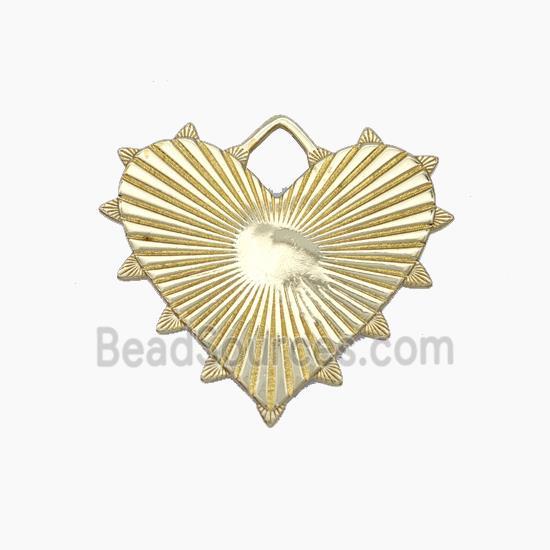 Copper Pendant pave zircon, gold plated