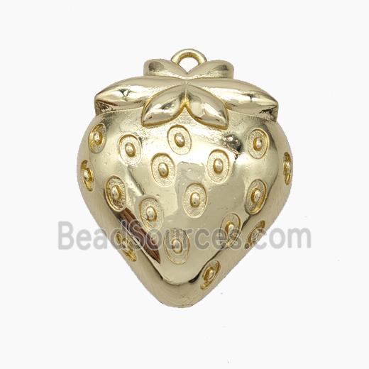 Copper Pendant pave zircon, gold plated