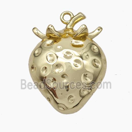 Copper Pendant pave zircon, gold plated