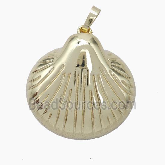 Copper Pendant pave zircon, gold plated