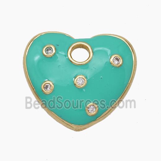 Copper Pendant pave zircon, Gold plated