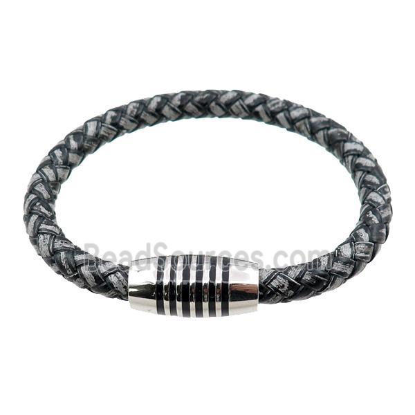 PU leather bracelets with magnetic clasp