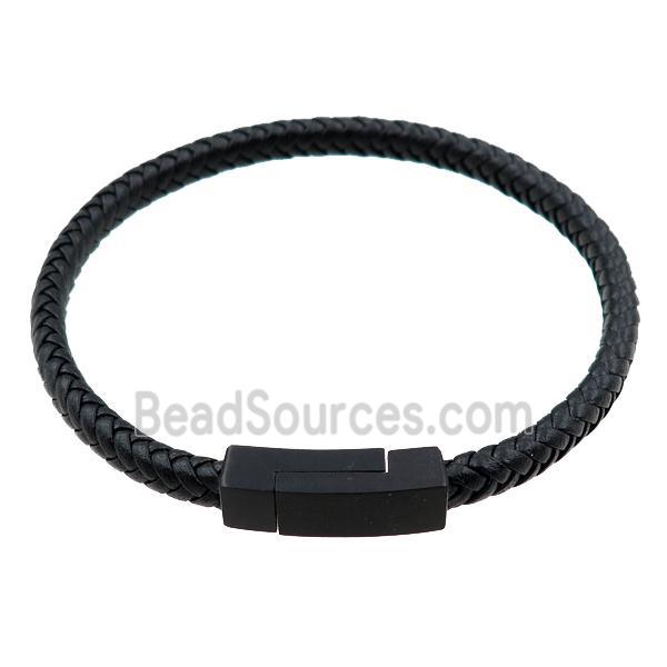 PU leather bracelets with magnetic clasp