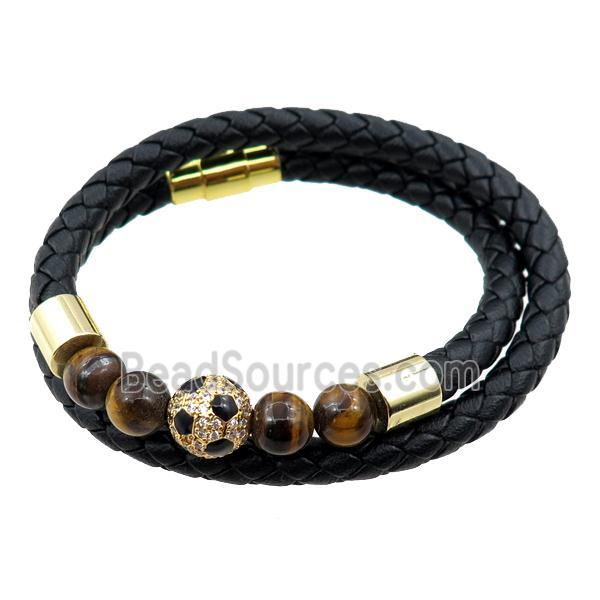 PU leather bracelets with magnetic clasp