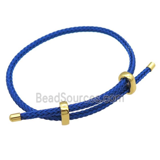 dp.blue Tiger Tail Steel Bracelet, adjustable