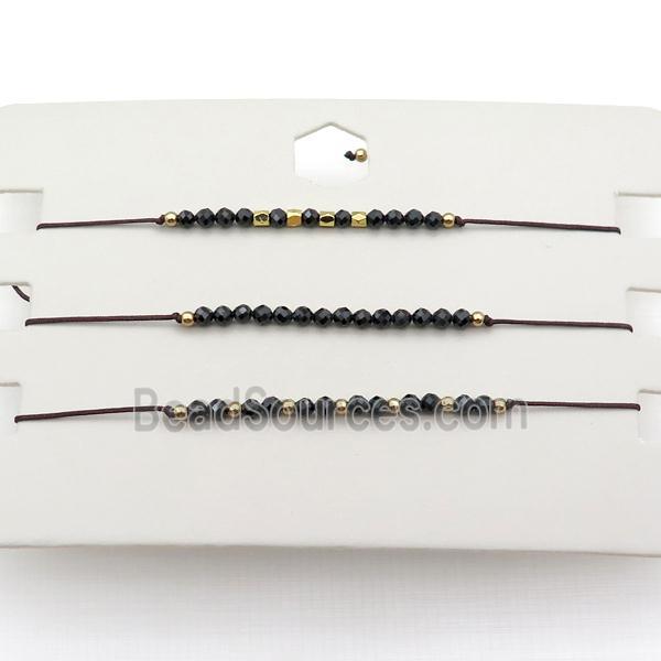 Black Spinel Bracelet Adjustable