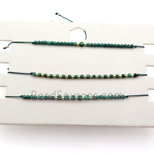 Synthetic Green Malachite Bracelet Adjustable