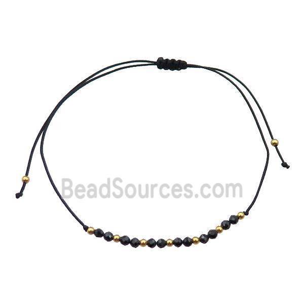 Black Spinel Bracelet Adjustable