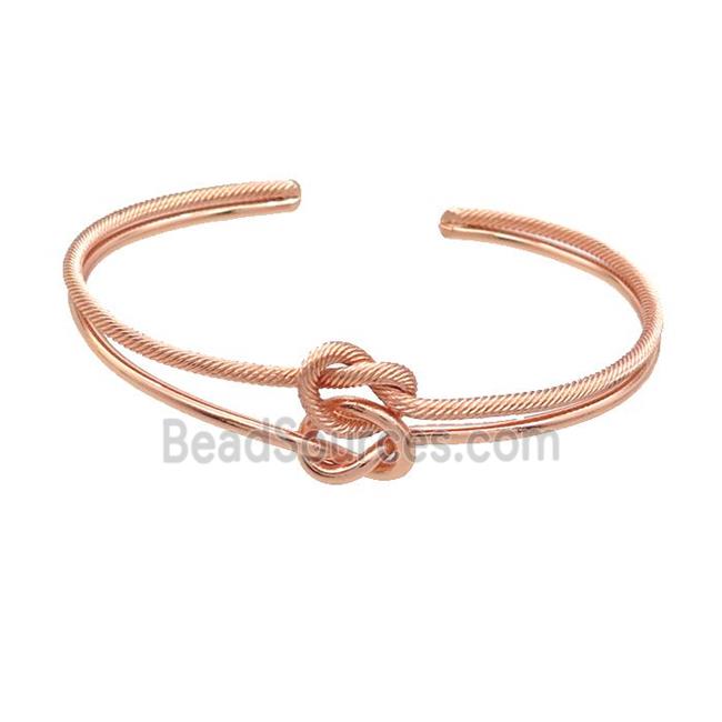 Copper Bangle Knot Rose Gold