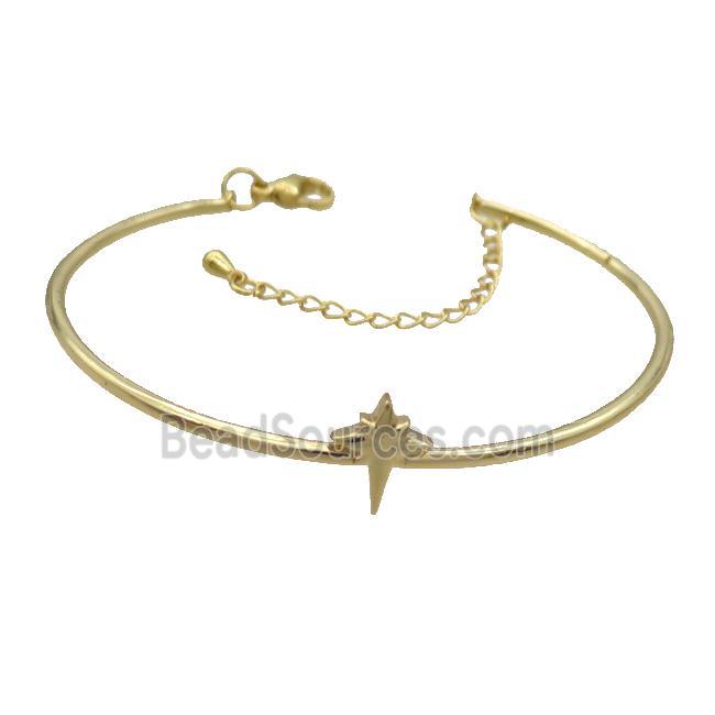 Copper Bangle Northstar Gold Plated