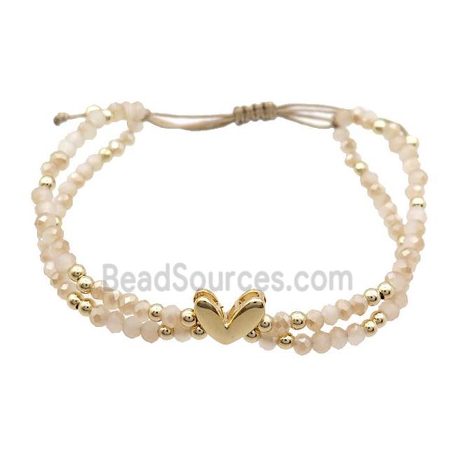 Crystal Glass Bracelet Adjustable