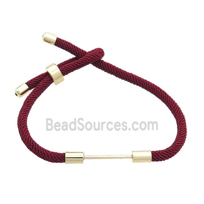 DarkRed Nylon Bracelet Chain