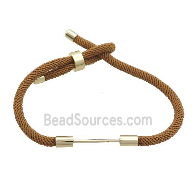 Brown Nylon Bracelet Chain