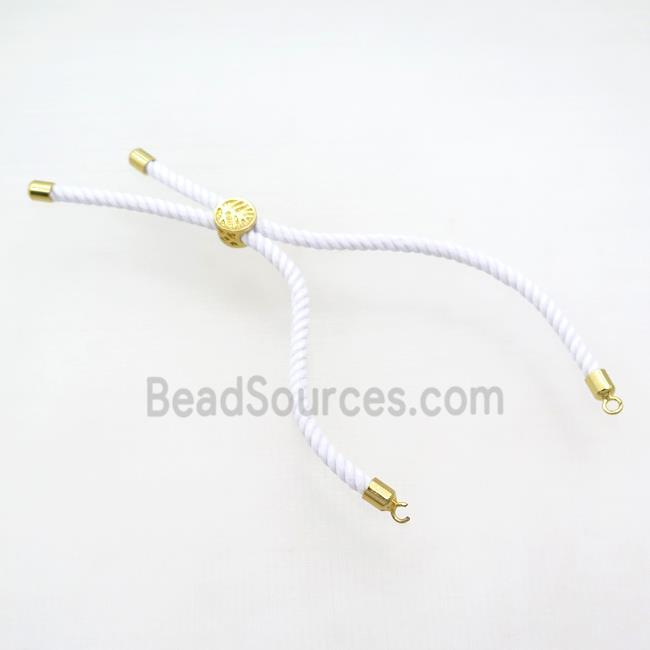 White Nylon Bracelet Cord Chain