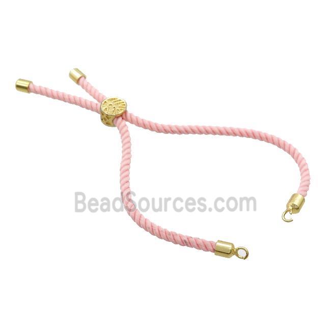 Lt.Pink Nylon Bracelet Cord Chain