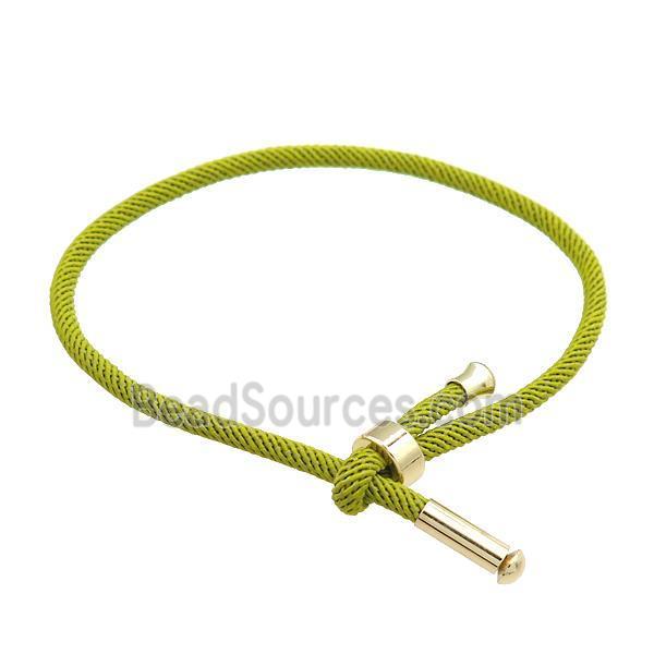 Olive Nylon Bracelet Adjustable