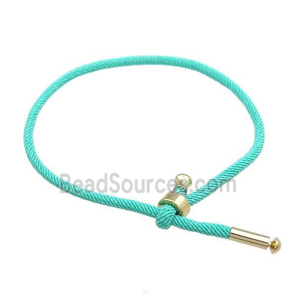 Green Nylon Bracelet Adjustable