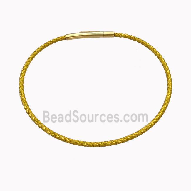 Nylon Cord Bracelet With Stainless Steel Clasp