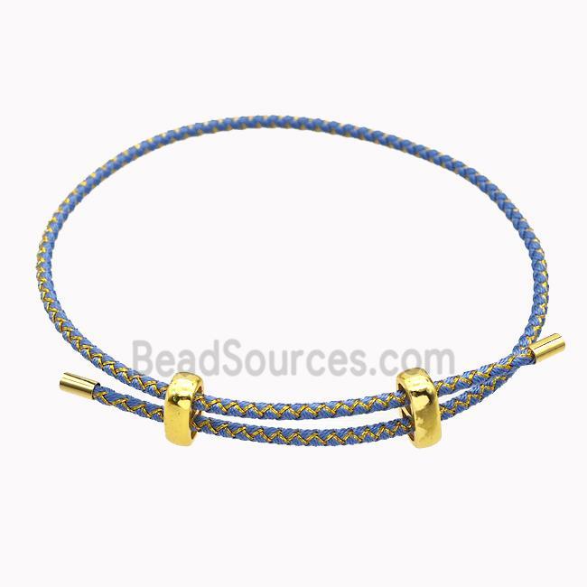 Blue Nylon Cord Bradelet Adjustable