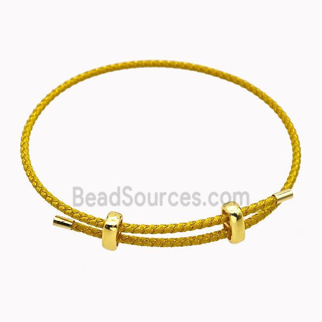 Golden Nylon Cord Bradelet Adjustable