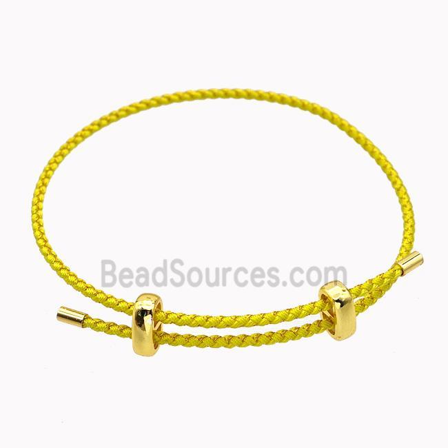 Yellow Nylon Cord Bradelet Adjustable