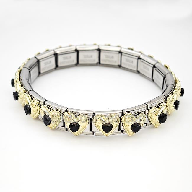 Stainless Steel bracelet, platinum plated