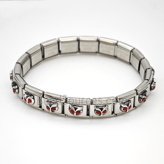 Stainless Steel bracelet, platinum plated