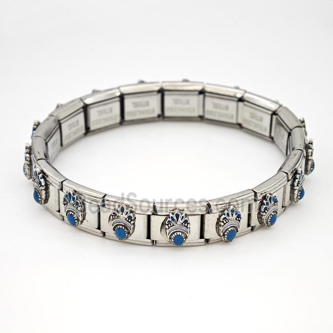 Stainless Steel bracelet, platinum plated