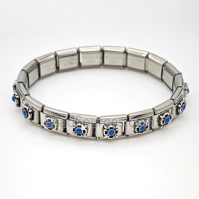 Stainless Steel bracelet, platinum plated