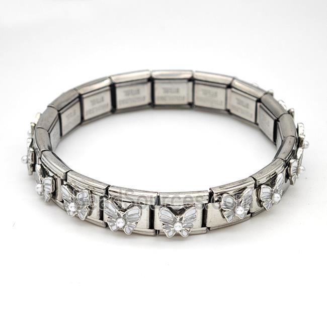 Stainless Steel bracelet, platinum plated