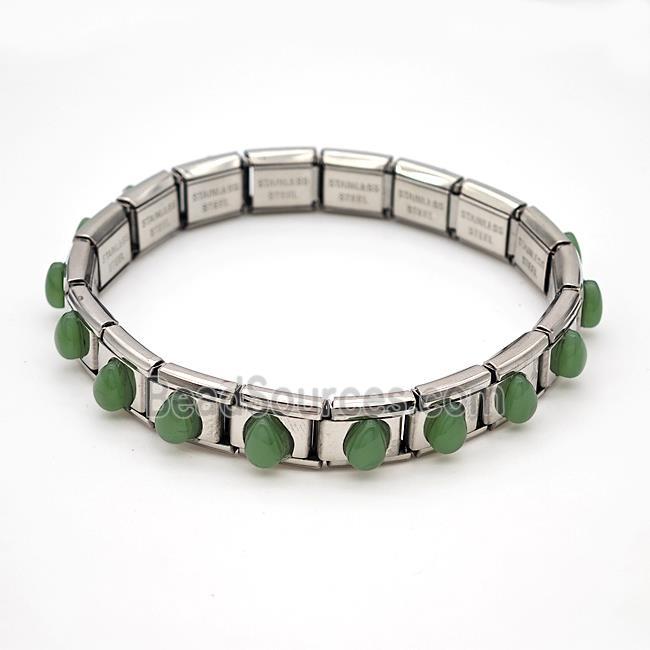 Stainless Steel bracelet, platinum plated