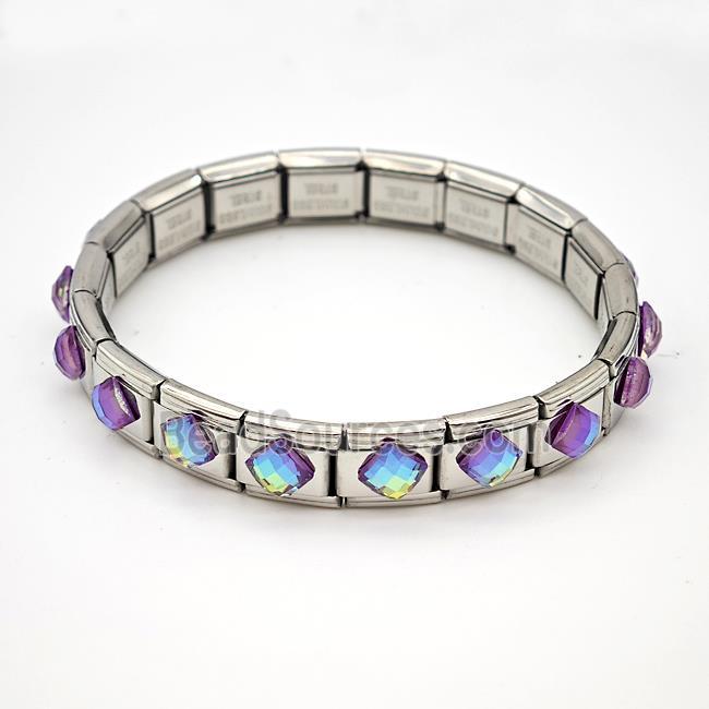 Stainless Steel bracelet, platinum plated