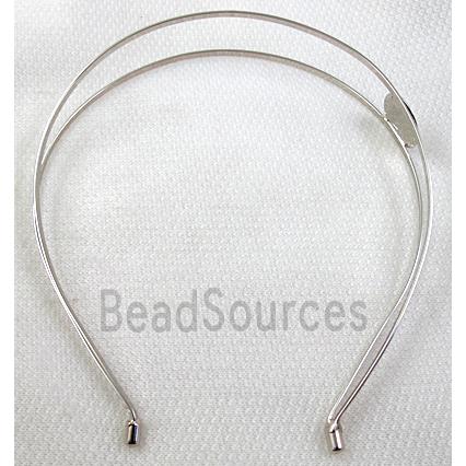 Platinum Plated steel alloy Hair Bands