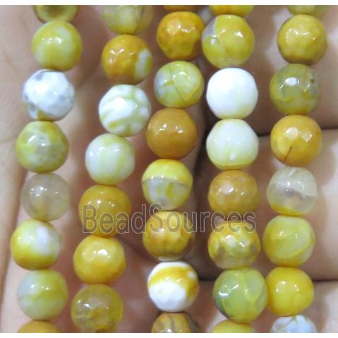 agate bead, faceted round