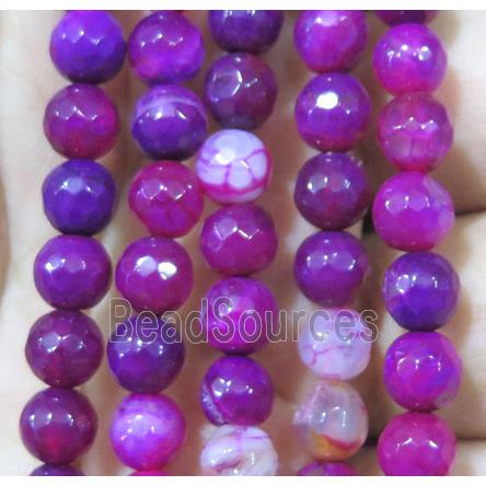 Agate bead, faceted round