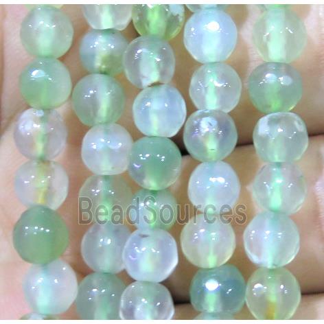 Agate bead, faceted round