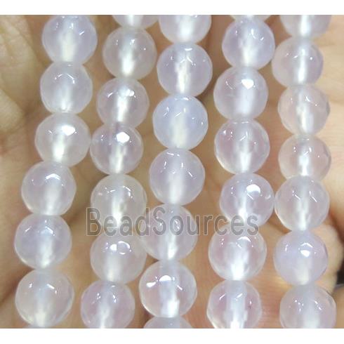 Agate bead, faceted round