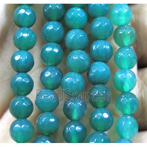 Agate bead, faceted round