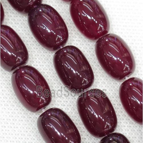 mauve Agate barrel Beads