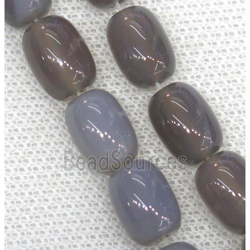 gray Agate barrel Beads