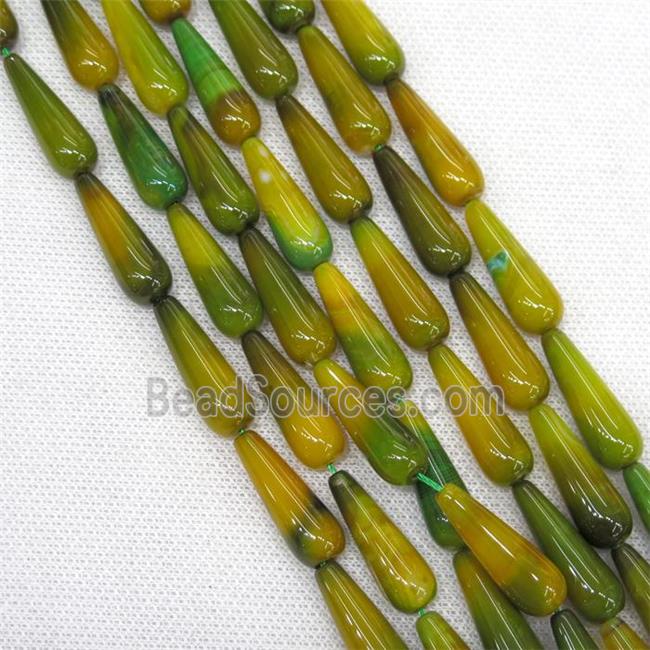 bumblebee Agate teardrop beads