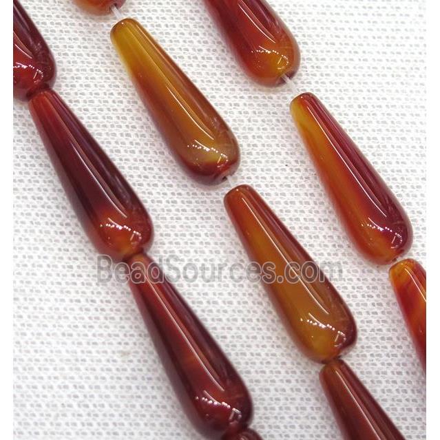 red Agate teardrop beads