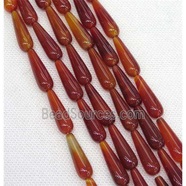 red Agate teardrop beads