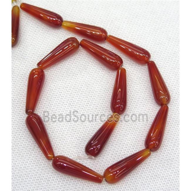 red Agate teardrop beads