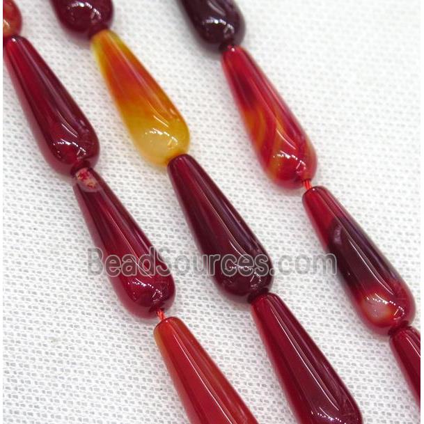 red Agate teardrop beads