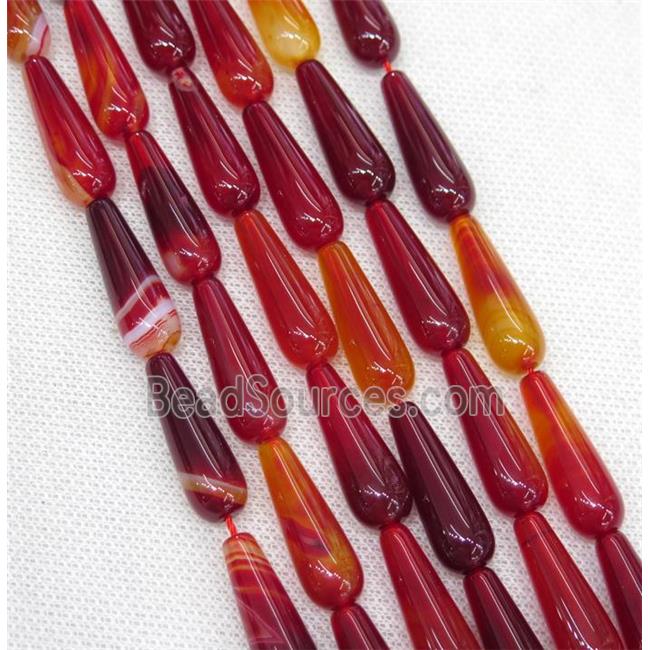 red Agate teardrop beads