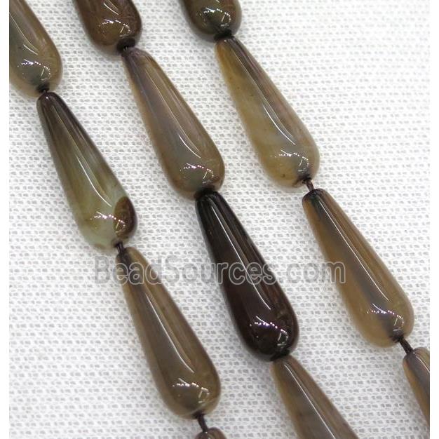 smoky Agate teardrop beads